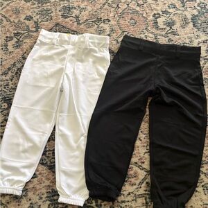 Easton Boys Black and White Knee Length Baseball Pants
